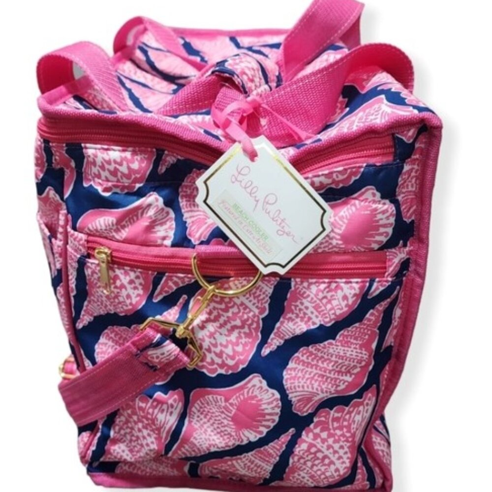 Lilly Pulitzer Beach Pink & Blue Cooler, NWT - Picture 3 of 6
